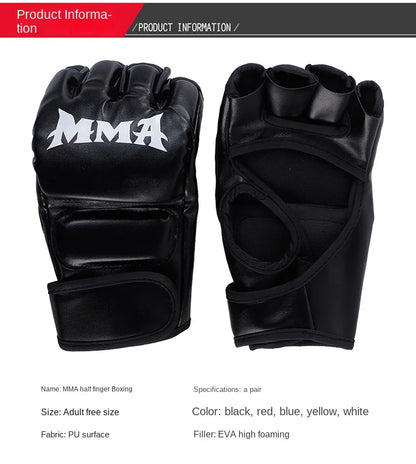 Guantes de MMA Profesionales Acolchados con Protección para Muay Thai y Boxeo